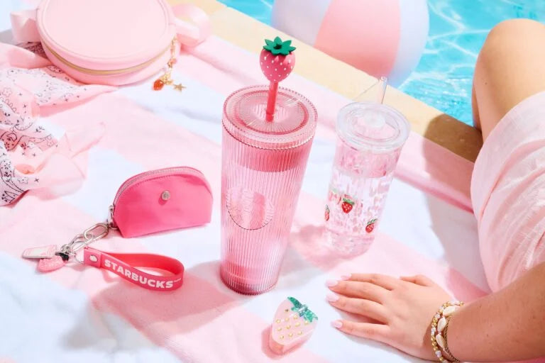 Strawberry Textured Cold Cup — 24oz
