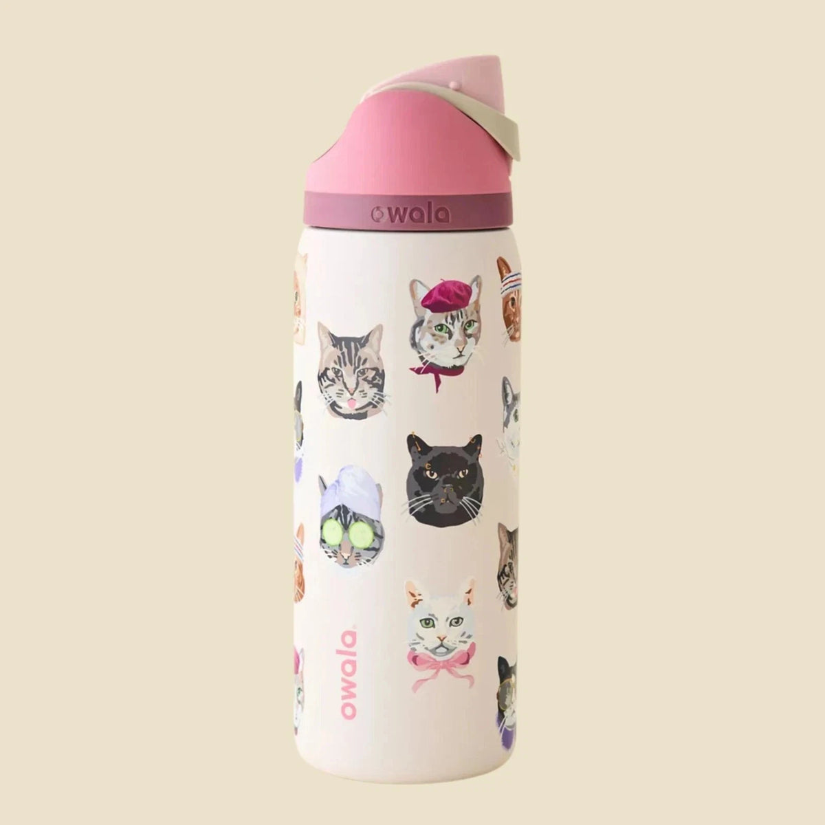 Owala UO Exclusive Cat Collage FreeSip 32oz Water Bottle